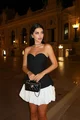 Rochie de Dama, din Doua Piese, Croi pe Sani, cu Fusta in Contrast si Top Forma Alungita in Fata, Elegancia, Neagra