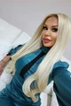 Rochie de Dama OXLINE Eleganta, de Ocazie, din Satin cu Siret si Dantela, Verde Turquoise