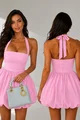Rochie de Dama, Scurta,  Tip Gogosar, din Bistrech, Ellya, Roz