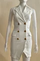 Rochie de Dama Tip Sacou, Din Blug fara Maneci, Ceccillia, Alba