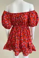 Rochie de Plaja, cu Maneci Scurte Bufante si Imprimeu Fundite,  Senorita, Orange