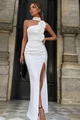 Rochie Eleganta de Dama, Crapata pe Picior si Accesorizata cu Trandafiri, Jullietta, Ivoire
