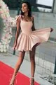 Rochie Eleganta de Dama, cu Corset Ajustabil, in Bretele Fundite, Cioccolate, Bej