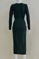 Rochie Eleganta din Lyra, cu Decolteu Adanc si Petrecuta pe Picior, Lucia, Verde