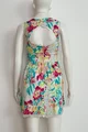 Rochie Scurta de Dama, cu Cupe si Decupata la Spate, Model Floral, Surry, Multicolora