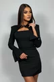 Rochie Scurta de Dama ,din Bistrech, Flavya, Neagra