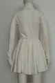 Rochie Scurta de Dama din Pulover, cu Maneci Lungi si Degetar, Elastica, Bell, Alba