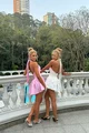 Rochie Scurta de Dama, Legata Dupa Gat cu Cordoane Lungi, Enchantment, Roz