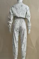 Salopeta de Dama Casual Lunga Jeans, Cambrata pe Talie, Briana, Leopard