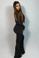 Salopeta de Dama, din Lycra, Evazata cu Spate Gol, Seduce, Neagra