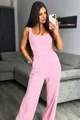 Salopeta Lejera de Dama, Lunga, din Lycra, cu Maneci Scurte, Andya, Roz