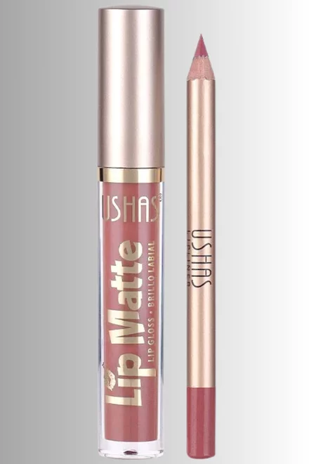 Set Creion si Gloss de Buze, Matte Ruj Matte Rossetto, Ushas