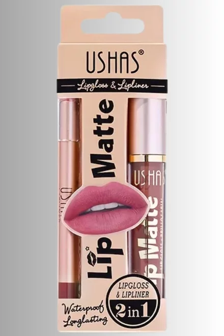 Set Creion si Gloss de Buze, Matte Ruj Matte Rossetto, Ushas