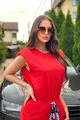Tinuta dama RED EXTRAVAGANZA cu top cu umeri supradimensionati