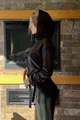 Trening Dama, din Doua Piese, Catifea Fina, Hanorac si Pantaloni cu Sireturi Decorative, Peneloppe, Negru