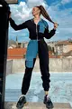 Trening Dama, Doua Piese, din Bumbac Combinat cu Blug Albastru, Specialle, Negru