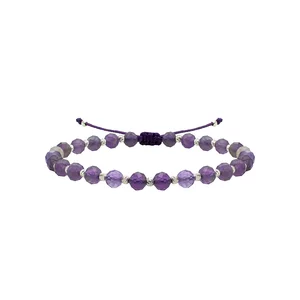 Bratara Argint 925 Premium dama - bilute si piatre semipretioase ametist