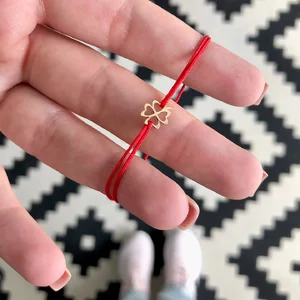 Brățară Mărțișor din Aur 14K Premium – Trifoi 7 mm