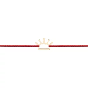 Bratara Aur copii, snur si coroana decupata (12 mm)