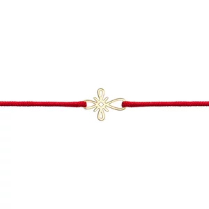 Bratara Aur copii, snur si cruce stilizata (10 mm)