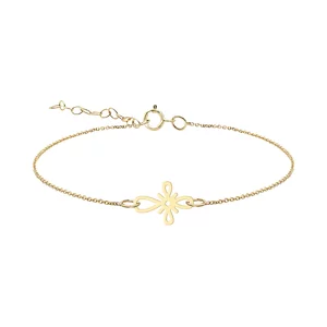 Bratara Aur dama, lant si cruce stilizata (10 mm)