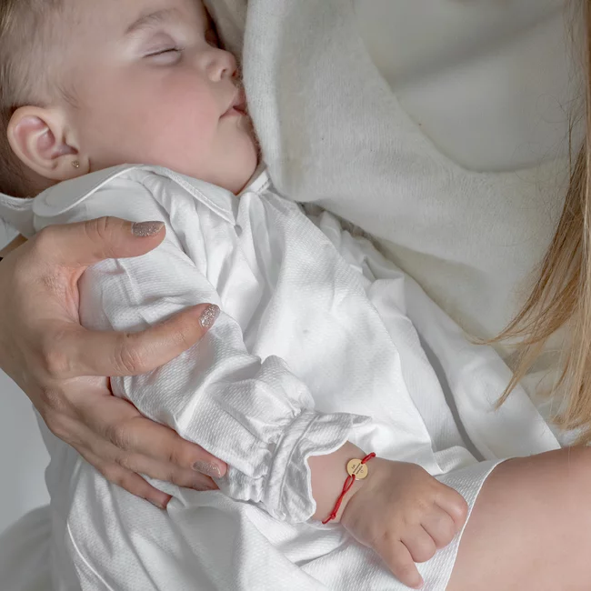 Bratara Aur bebelusi, snur si banut, personalizata (12 mm)