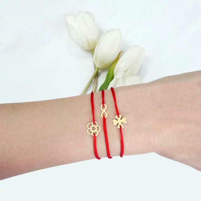 Brățară Mărțișor din Argint 925 Premium - trifoi personalizat intiala 10 mm