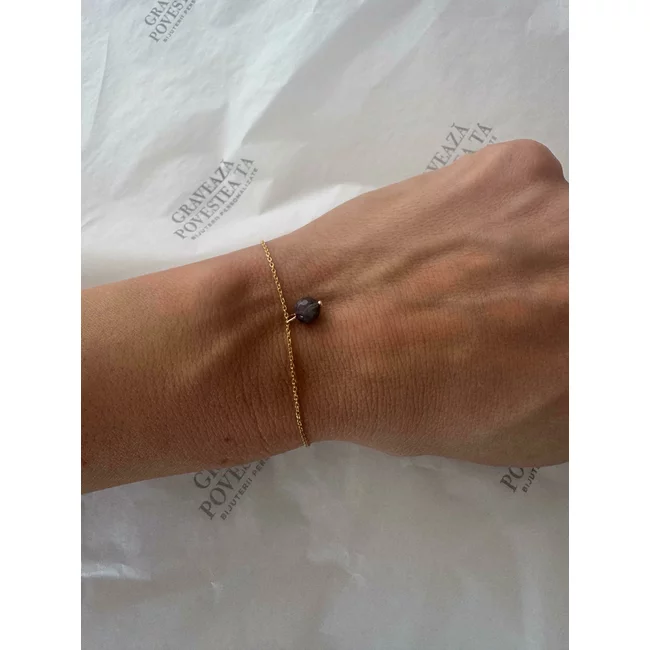 Bratara Dama Argint cu Piatra Ametist (6mm)