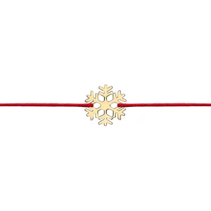 Bratara Dama Aur fulg de nea cu snur (9 mm)