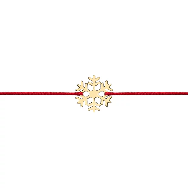 Bratara Dama Aur fulg de nea cu snur (9 mm)