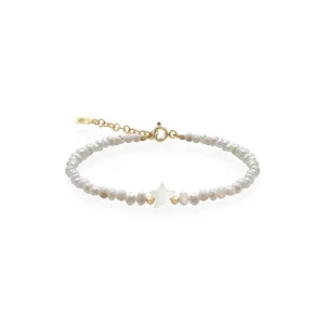 Brățară damă din Argint 925 Premium - biluțe,perle de cultură și steluță din piatră sidef