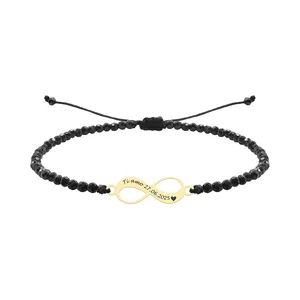 Bratara Dama infinit Argint, pietre semipretioase, personalizata(18mm)