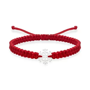 Bratara fulg argint cu snur reglabil de copii(9 mm)