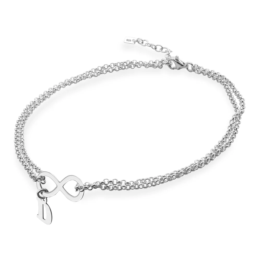 bratara-lant-dublu-pentru-picior-infinit-si-litera-9-mm-argint-925-rodiat-116266-2.webp