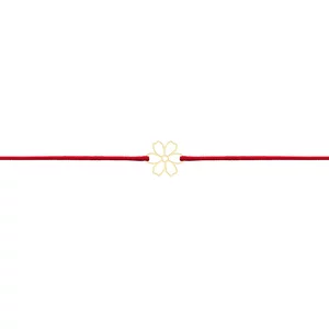 Brățară Mărțișor din Argint 925 Premium, placat cu aur galben - Floricica 11 mm (minim 3 buc)