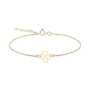 Brățară Mărțișor Aur 14K Premium - Trifoi 7mm