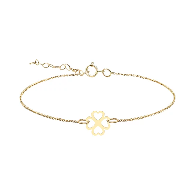 Brățară Mărțișor Aur 14K Premium - Trifoi 7mm