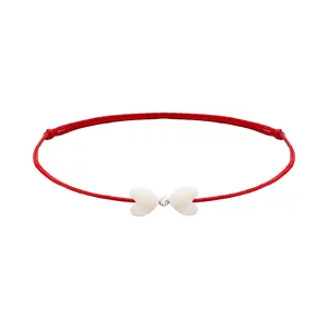 Brățară Mărțișor din Argint 925 Premium – Fundiță din Piatră Sidef (minim 5 buc)