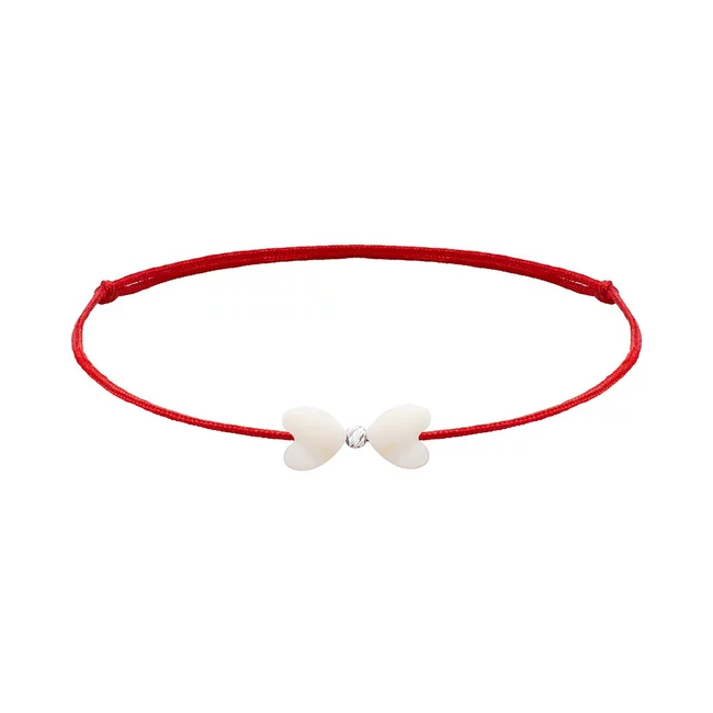 Brățară Mărțișor din Argint 925 Premium – Fundiță din Piatră Sidef (minim 5 buc)