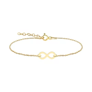 Brățară Mărțișor din Argint 925 Premium, placată cu aur galben - Infinit 11mm