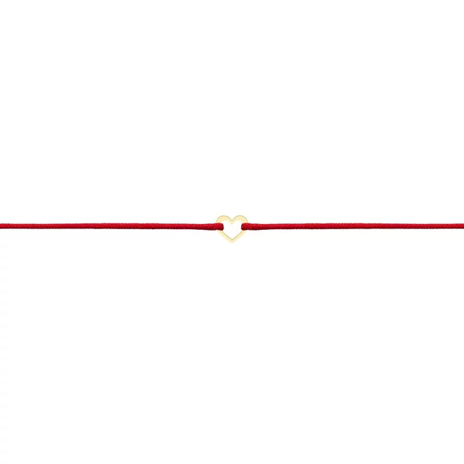 Brățară Mărțișor din Argint 925 Premium, placată cu aur galben – Inima 6 mm (minim 3 buc)
