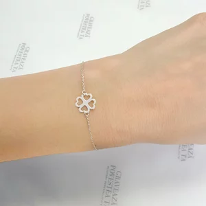 Brățară Mărțișor din Argint 925 Premium - Trifoi 11mm