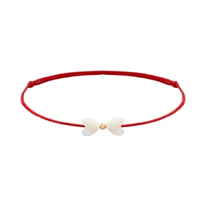 Brățară Mărțișor din Aur 14K Premium – Fundiță din Piatră Sidef