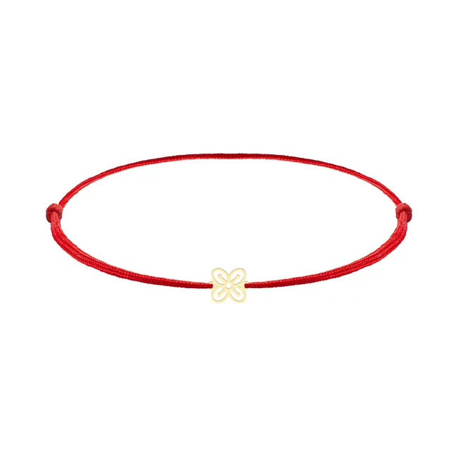 Brățară Mărțișor din Aur 14K Premium - Trifoi 4 foi de 8mm