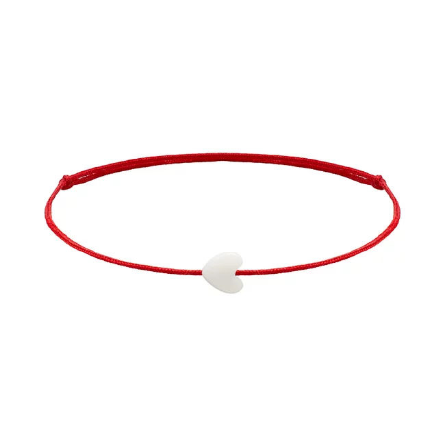 Brățară Mărțișor – Inimioară din Piatră Sidef (minim 5 buc)