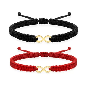 Bratari de cuplu din Argint cu snur reglabil si infinit (11 mm)