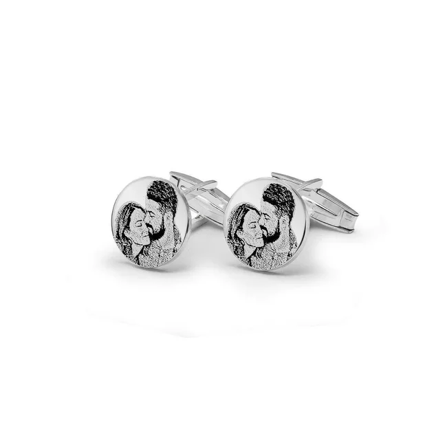 Butoni personalizati cu poza, Inox, rotunzi (15 mm)