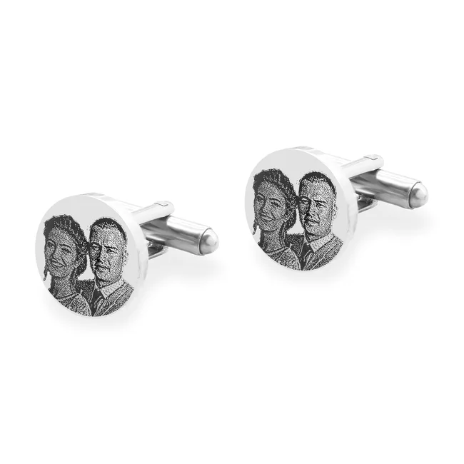 Butoni personalizati cu poza, Inox Premium hipoalergic, rotunzi (15 mm)