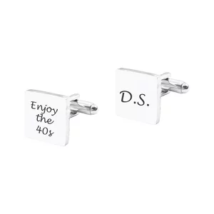 Butoni personalizati, Inox Premium hipoalergic, patrati (12 mm)