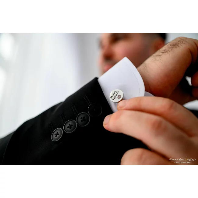 Butoni personalizati, Inox Premium hipoalergic, rotunzi (15 mm)